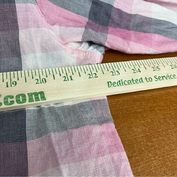 Columbia, men’s size 2X, long sleeve, button front, Plaid, adjustable sleeves - Picture 4 of 8